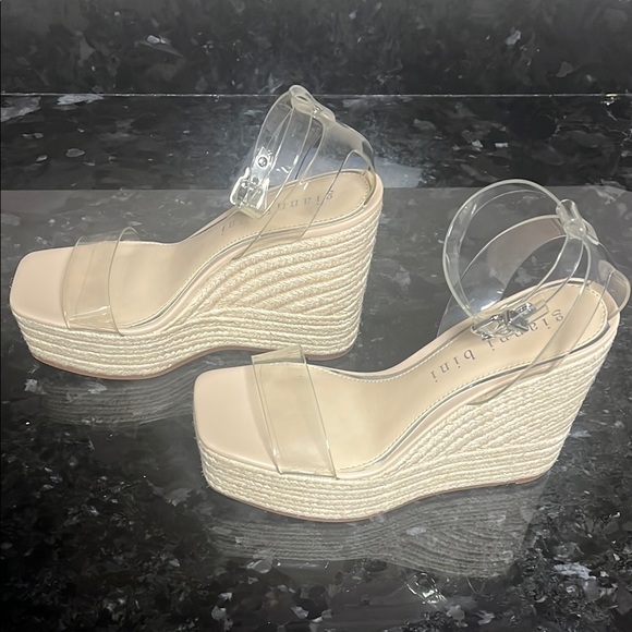 Gianni Bini Nude Wedge Sandals - Picture 2 of 6
